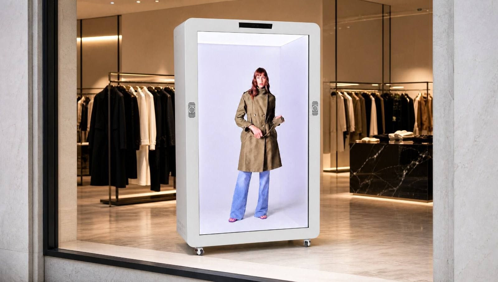 Display olografico Vis a Vis in un contesto moda