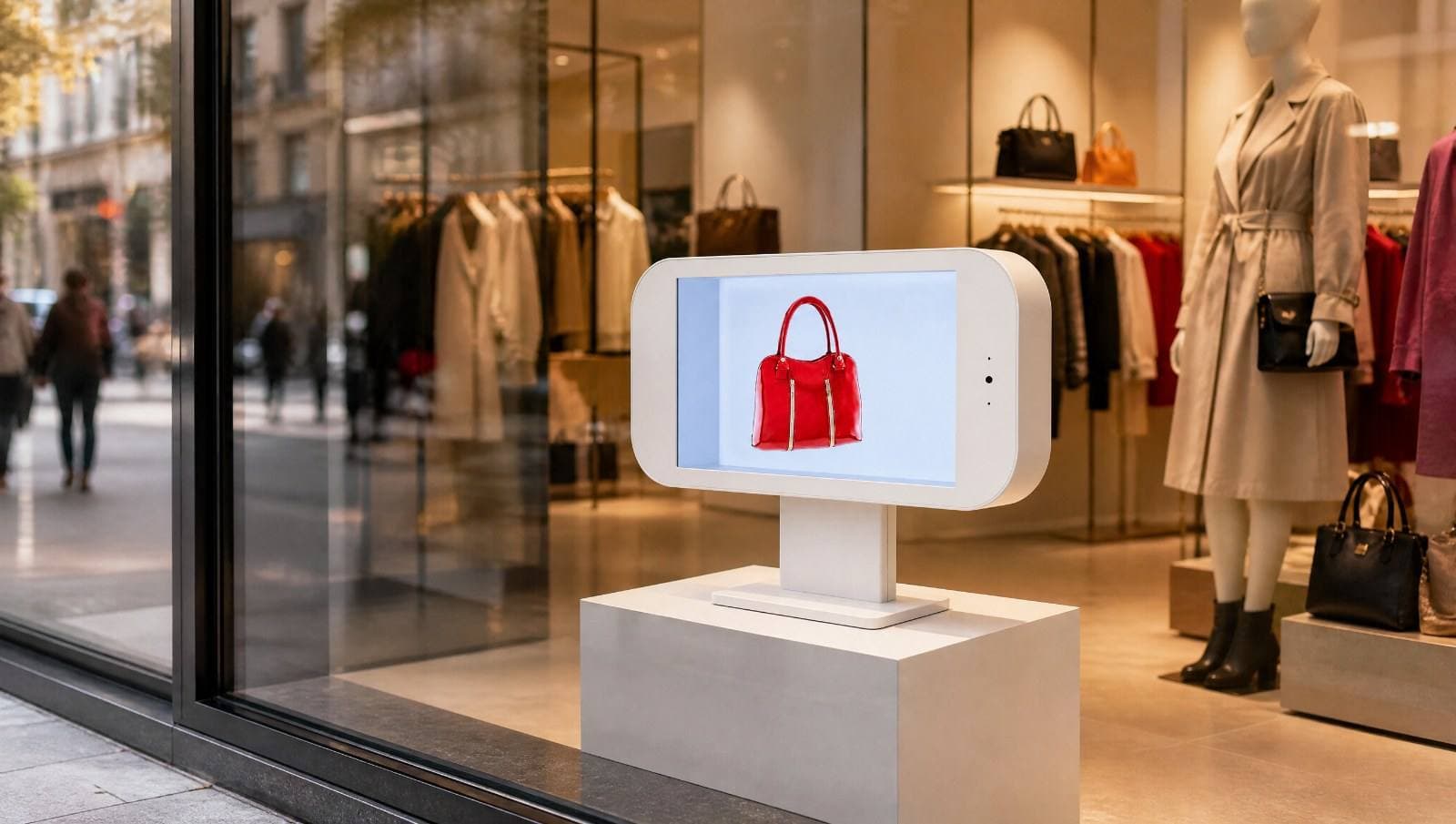 Display olografico Vis a Vis in una vetrina retail